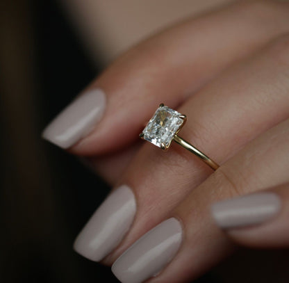 Radiant Solitaire Lab Grown Diamond Engagement Ring