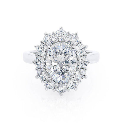 Oval Halo Lab Grown Diamond Engagement Ring