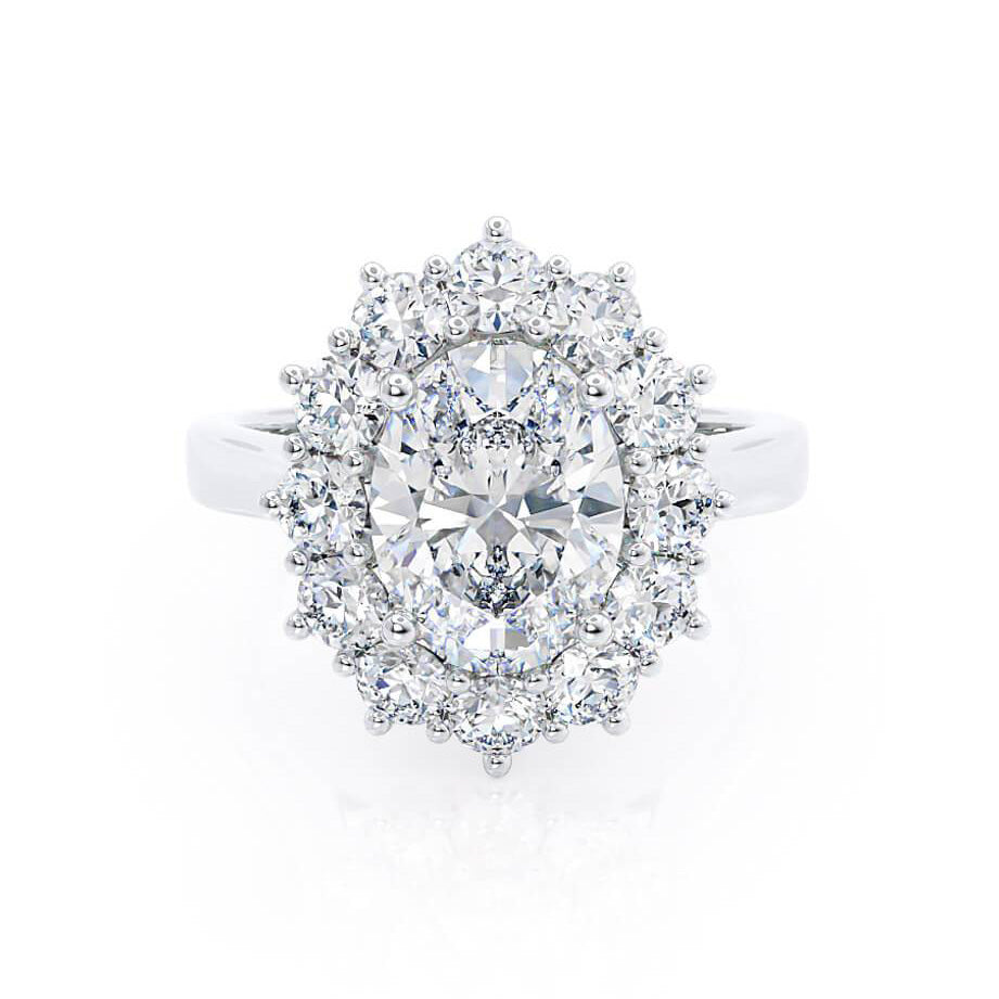 Oval Halo Lab Grown Diamond Engagement Ring