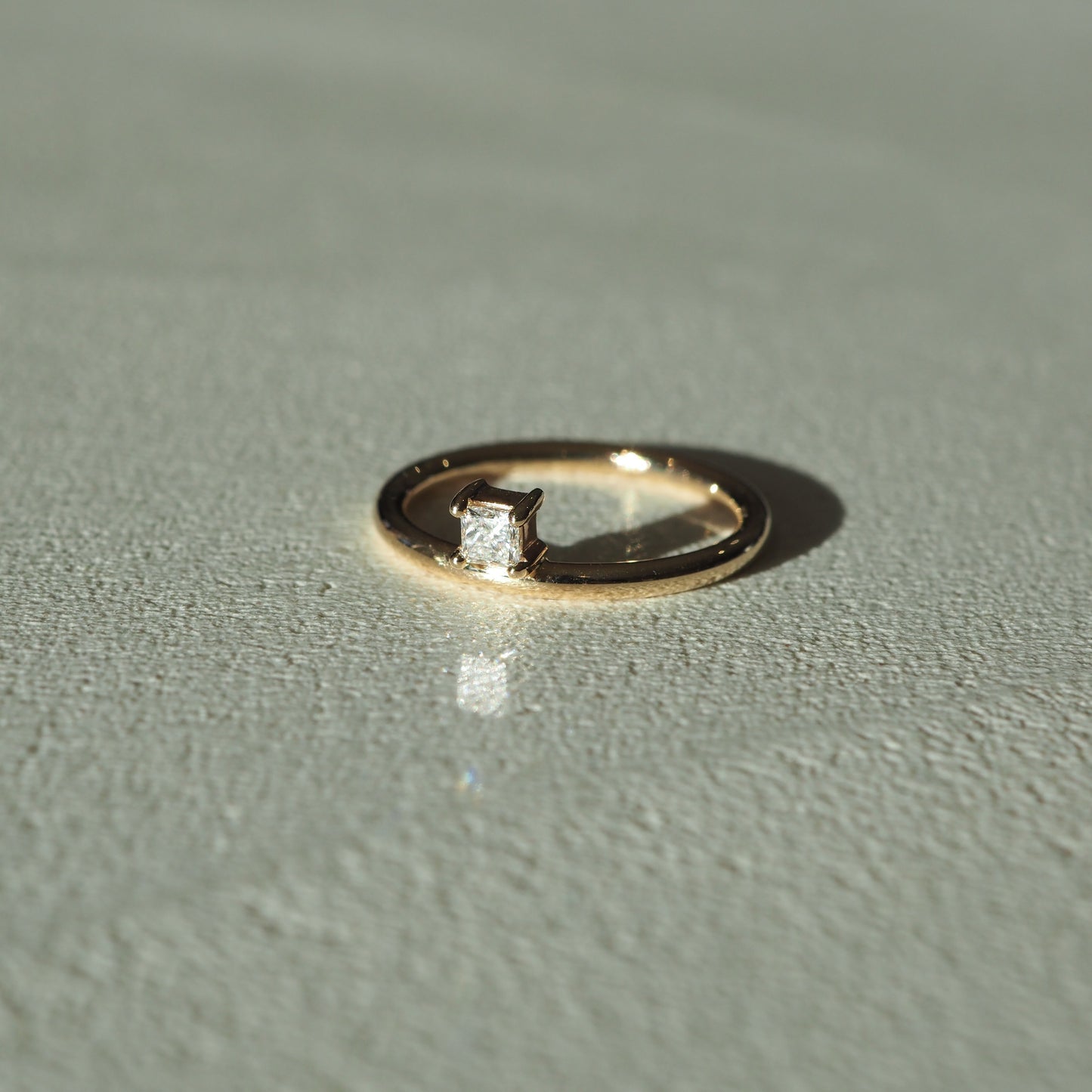 Stunning 0.20 CT Princess Moissanite Engagement Ring with Solitaire Design 3