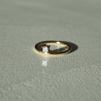 Stunning 0.20 CT Princess Moissanite Engagement Ring with Solitaire Design 3