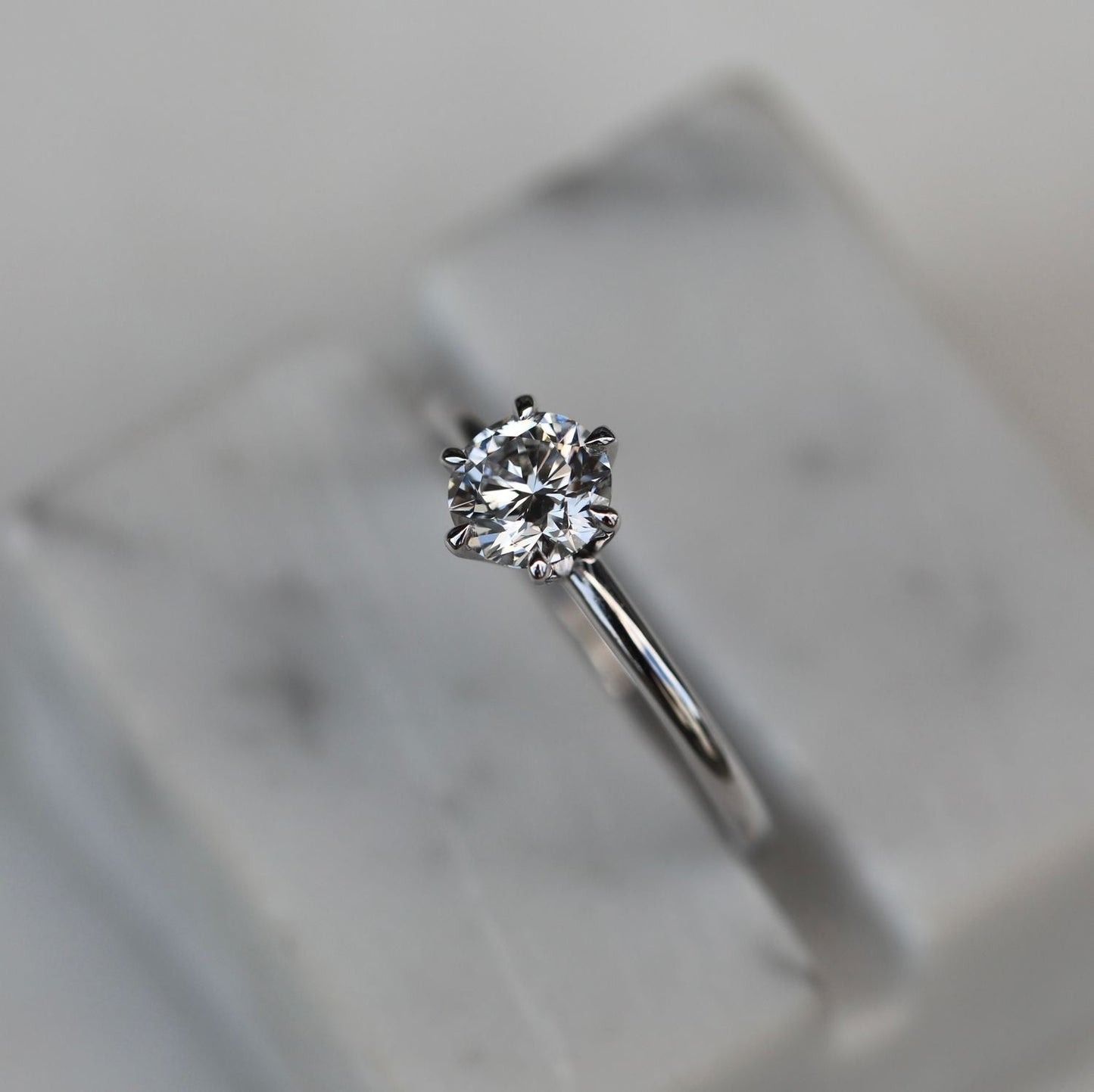 Round Solitaire Lab Grown Diamond Engagement Ring