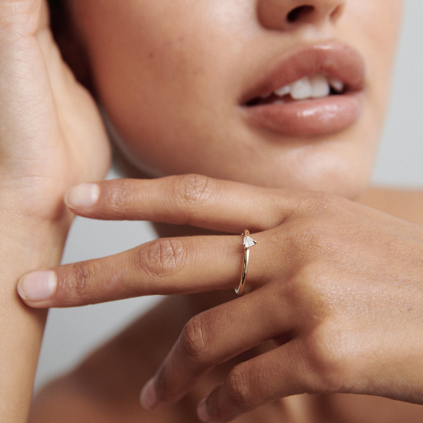 Stunning 0.15 CT Heart Moissanite Engagement Ring with Solitaire Design 7