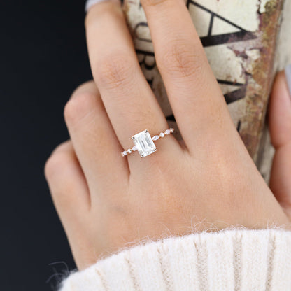 Emerald Pave Lab-Grown Diamond Engagement Ring