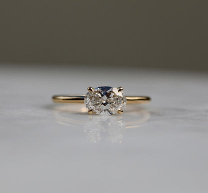 Oval Solitaire Lab Grown Diamond Engagement Ring
