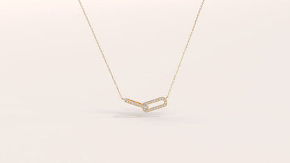 0.4 CT Round Shape Moissanite Infinity Interlinked Necklace