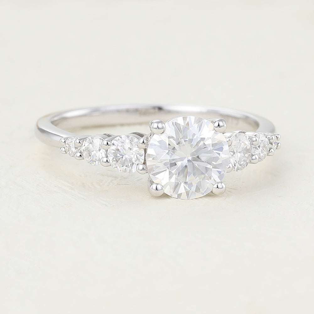 Round Pave Lab-Grown Diamond Engagement Ring