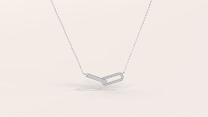 0.4 CT Round Shape Moissanite Infinity Interlinked Necklace