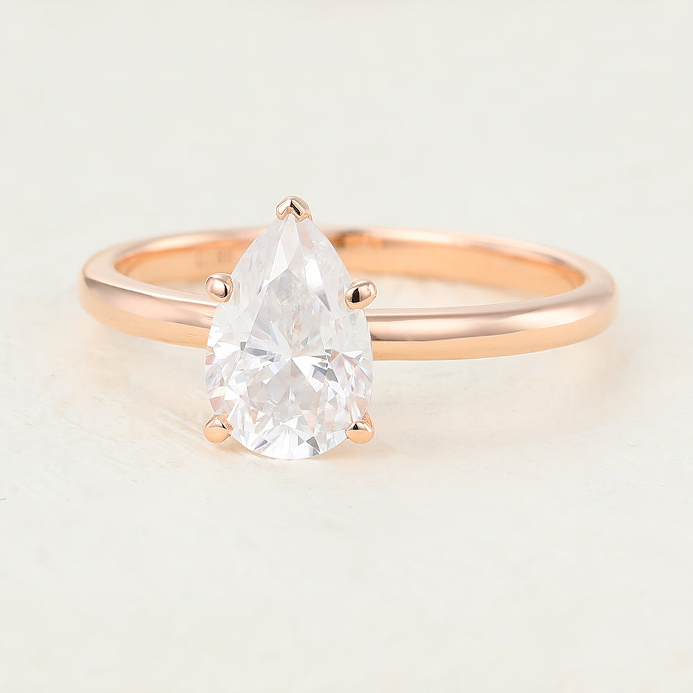 Pear Solitaire Lab-Grown Diamond Engagement Ring