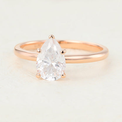 Pear Solitaire Lab-Grown Diamond Engagement Ring
