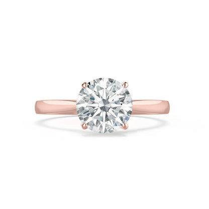 Round Solitaire Lab Grown Diamond Engagement Ring