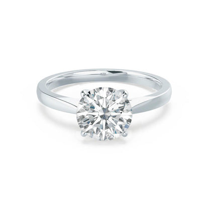 Round Solitaire Lab Grown Diamond Engagement Ring