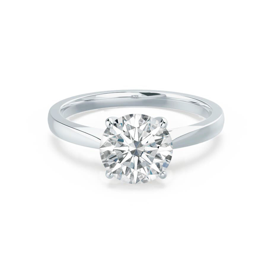 Round Solitaire Lab Grown Diamond Engagement Ring