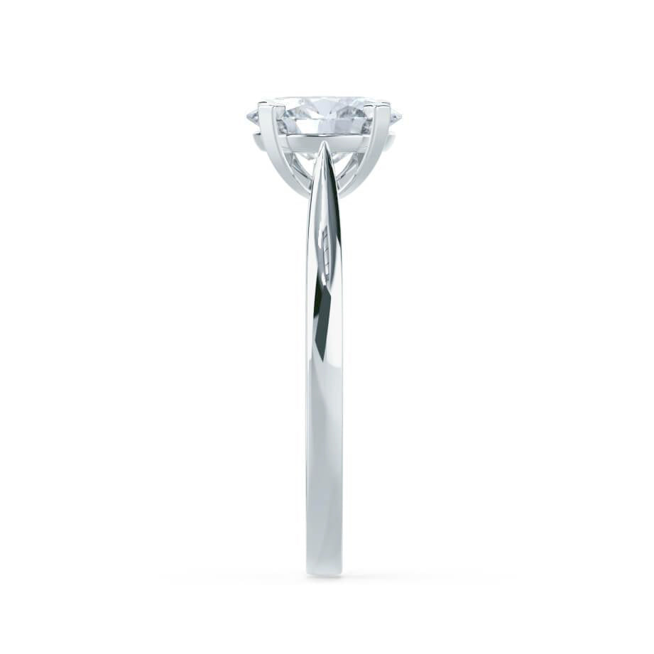 Round Solitaire Lab Grown Diamond Engagement Ring