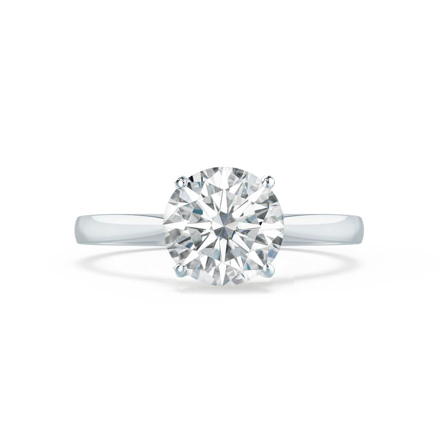 Round Solitaire Lab Grown Diamond Engagement Ring