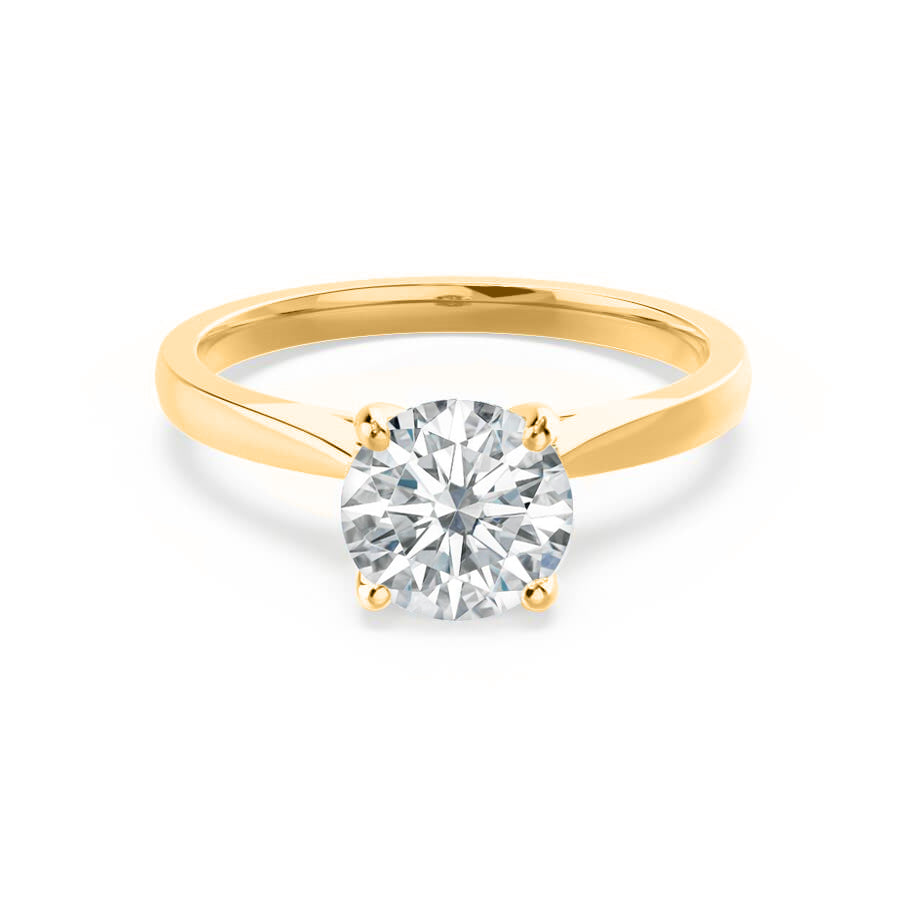 Round Solitaire Lab Grown Diamond Engagement Ring