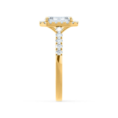 Radiant Halo & Pave Lab Grown Diamond Engagement Ring