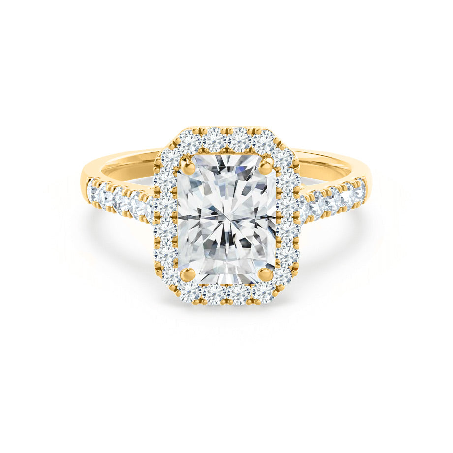 Radiant Halo & Pave Lab Grown Diamond Engagement Ring
