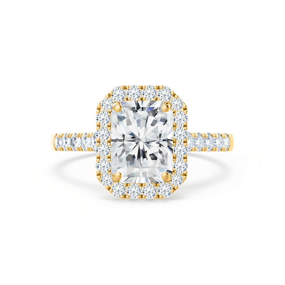 Radiant Halo & Pave Lab Grown Diamond Engagement Ring