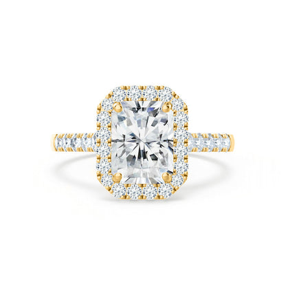 Radiant Halo & Pave Lab Grown Diamond Engagement Ring