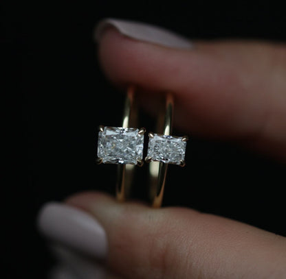 Radiant Solitaire Lab Grown Diamond Engagement Ring