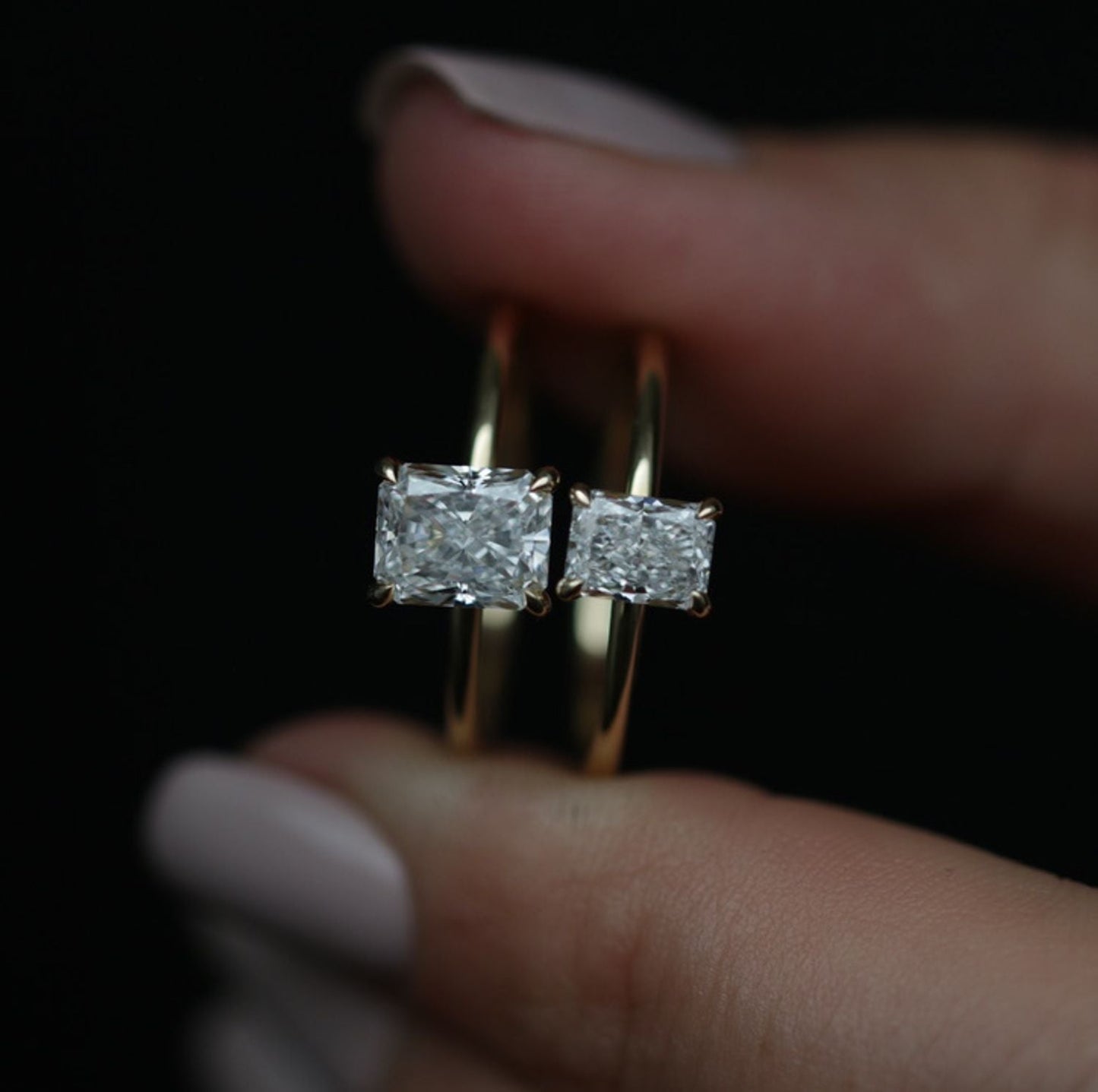 Radiant Solitaire Lab Grown Diamond Engagement Ring