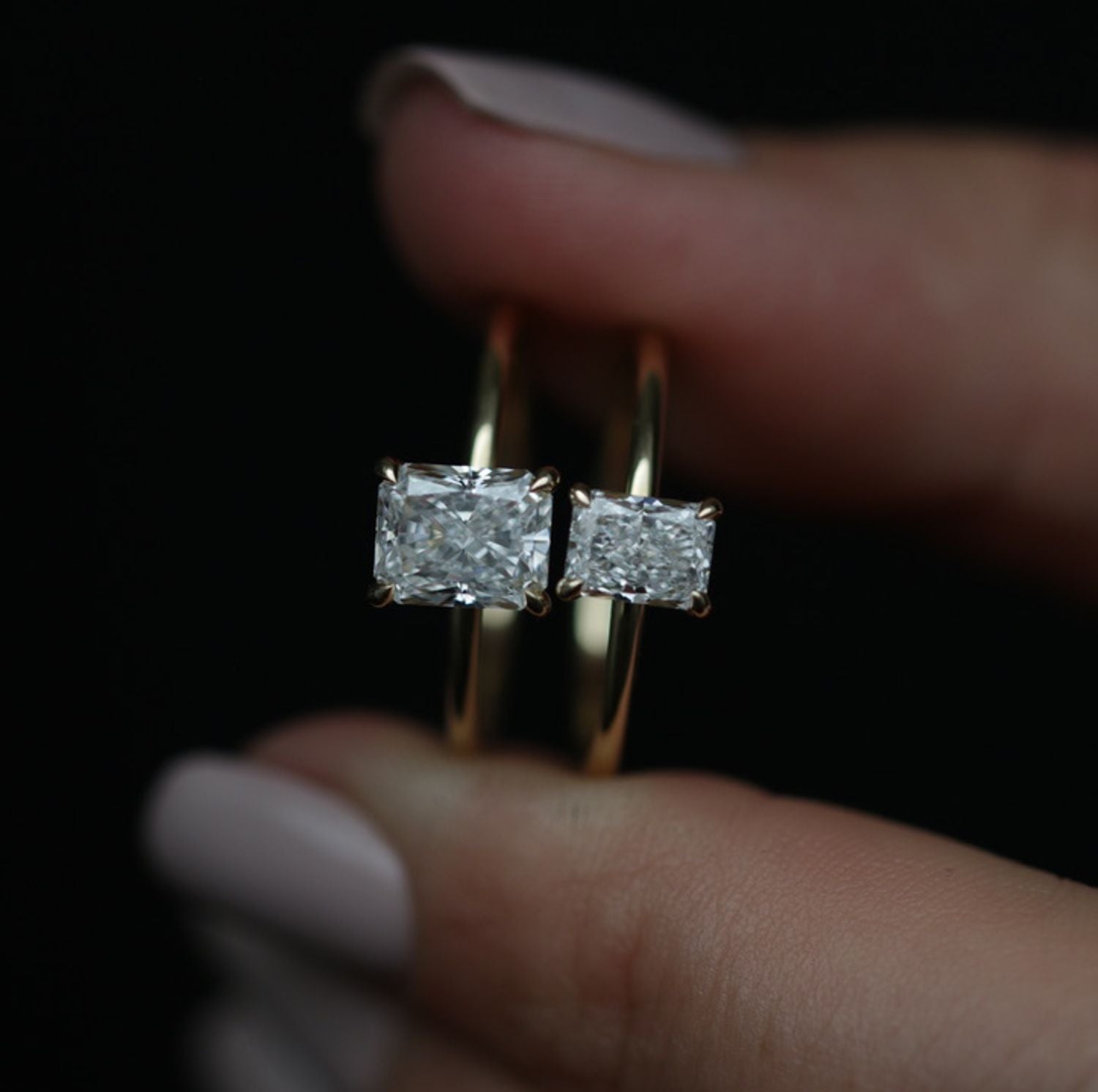 Radiant Solitaire Lab Grown Diamond Engagement Ring