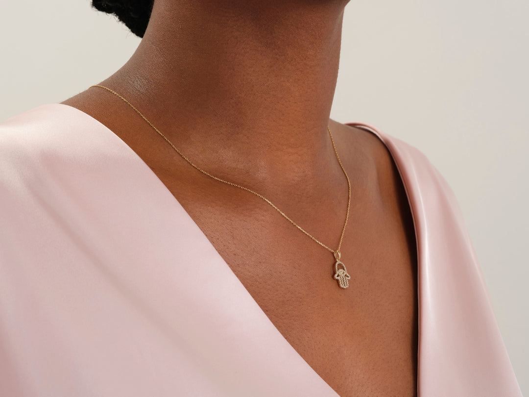 0.5 TCW Round Shape Moissanite Necklace For Her