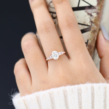 Oval Pave Lab-Grown Diamond Engagement Ring