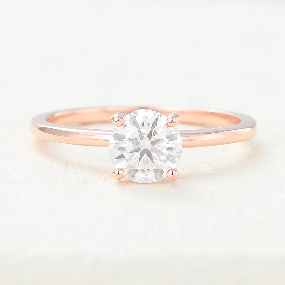 Round Solitaire Lab-Grown Diamond Engagement Ring