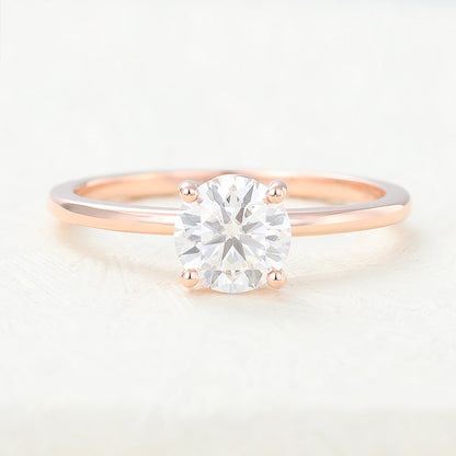 Round Solitaire Lab-Grown Diamond Engagement Ring