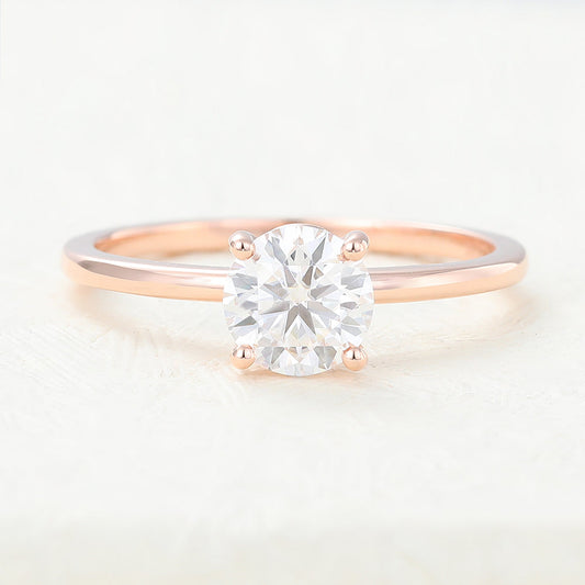 Round Solitaire Lab-Grown Diamond Engagement Ring