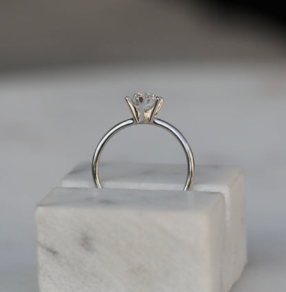 Round Solitaire Lab Grown Diamond Diamond Engagement Ring