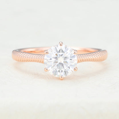 Round Solitaire Lab-Grown Diamond Engagement Ring