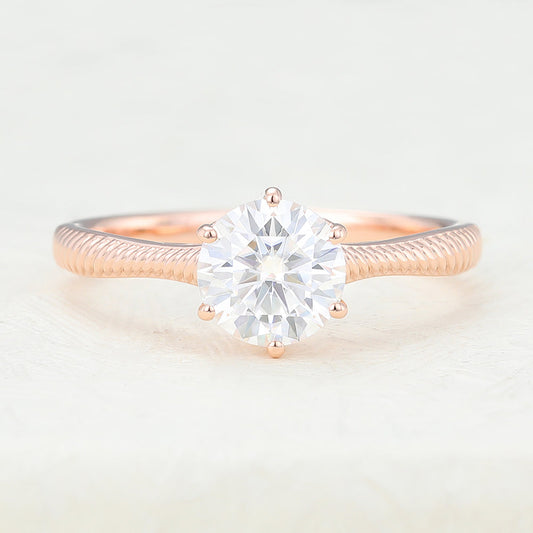 Round Solitaire Lab-Grown Diamond Engagement Ring