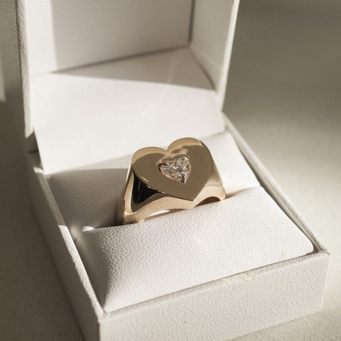 Stunning 0.5 CT Heart Moissanite Engagement Ring With Solitaire Design 3