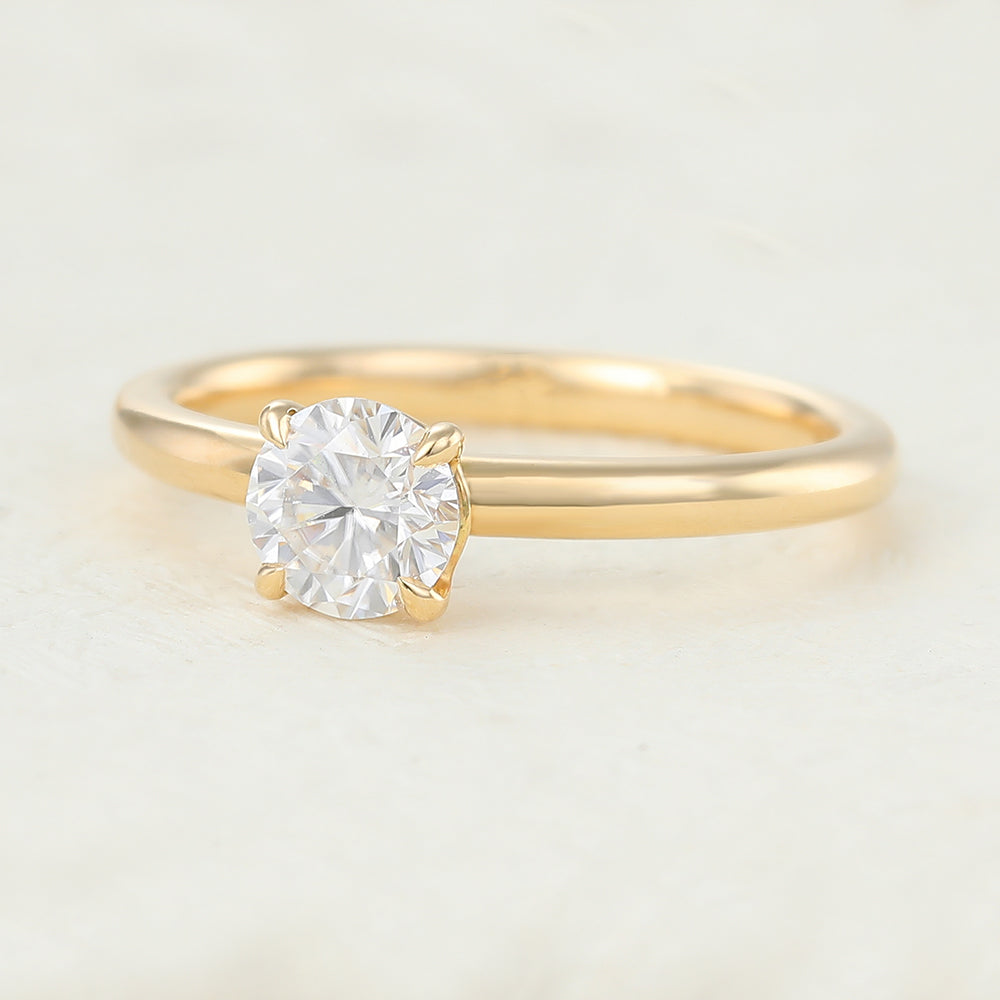 Round Solitaire Lab-Grown Diamond Engagement Ring