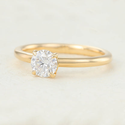 Round Solitaire Lab-Grown Diamond Engagement Ring