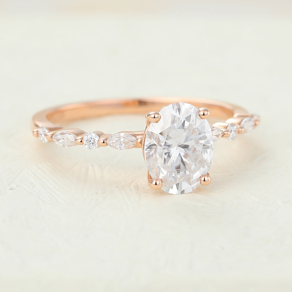 Oval Pave Lab-Grown Diamond Engagement Ring