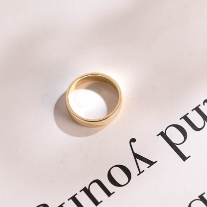 Delicate Men's Wedding Minimalistic Band in Solid Gold 7