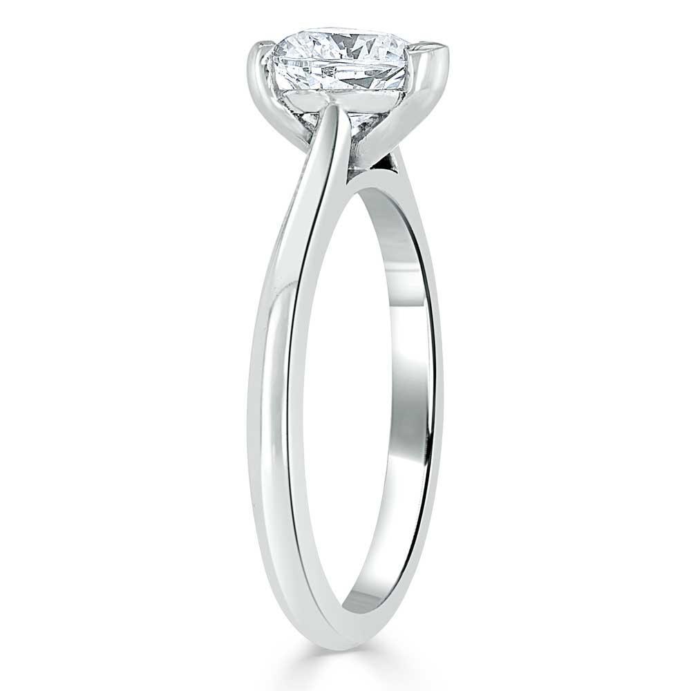 1.0 CT Heart Cut Solitaire Moissanite Engagement Ring 3