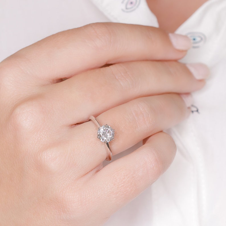 1.51 CT Round Solitaire F/VS2 Diamond Engagement Ring 6