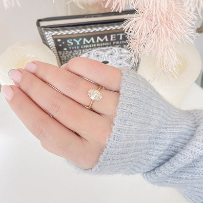 Oval Solitaire Lab Grown Diamond Engagement Ring