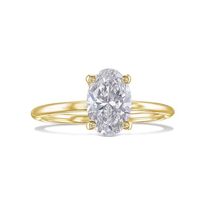 Oval Solitaire Lab Grown Diamond Engagement Ring
