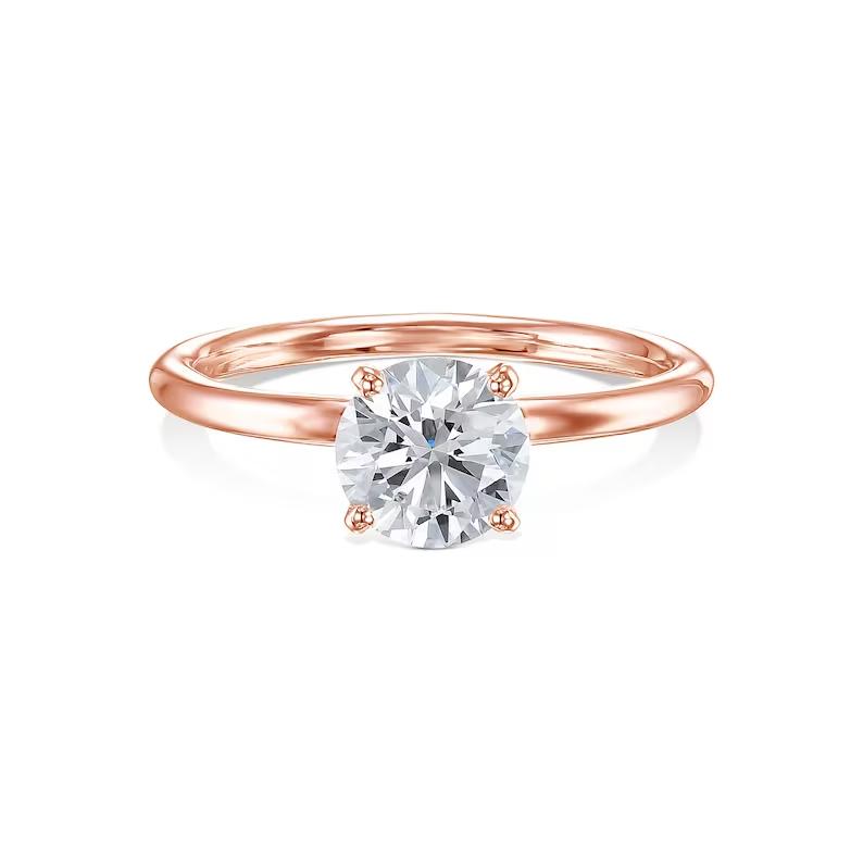 Round Solitaire Lab Grown Diamond Engagement Ring