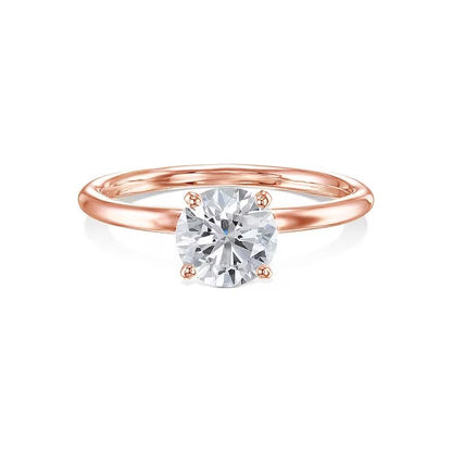 Round Solitaire Lab Grown Diamond Engagement Ring