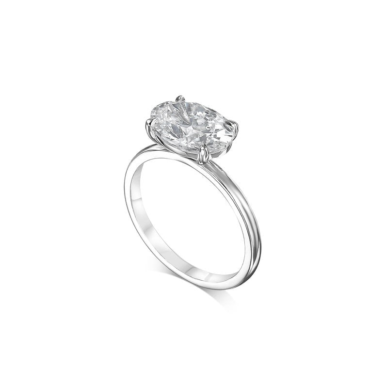 Oval Solitaire Lab Grown Diamond Engagement Ring