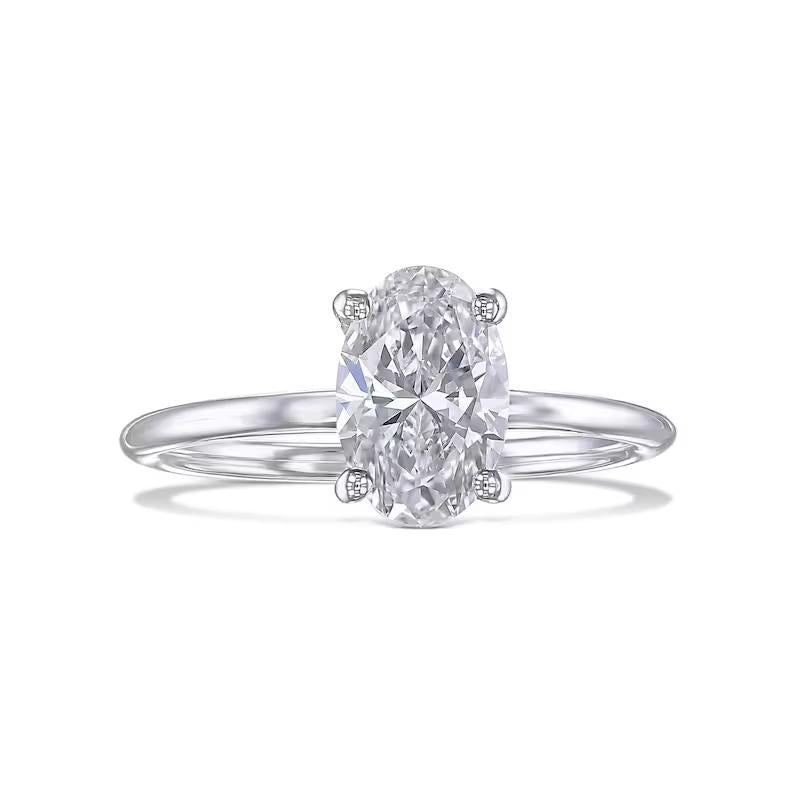 Oval Solitaire Lab Grown Diamond Engagement Ring