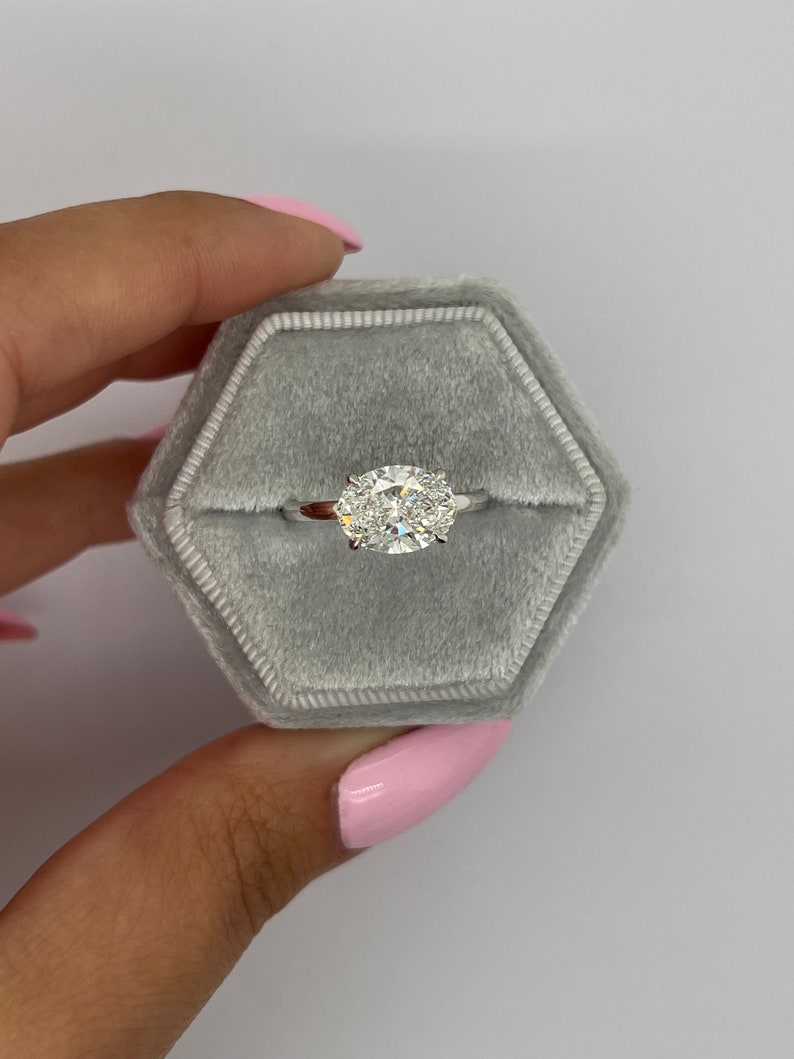 Oval Solitaire Lab Grown Diamond Engagement Ring