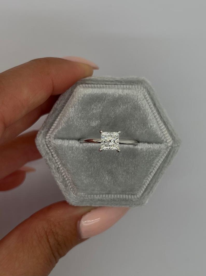 Princess Solitaire Lab Grown Diamond Engagement Ring